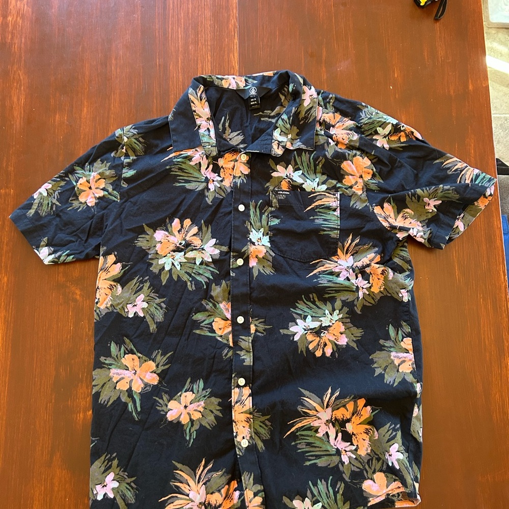 Volcom Black Floral Men's Shirt